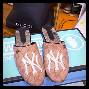 Gucci Mules NY YANKEE